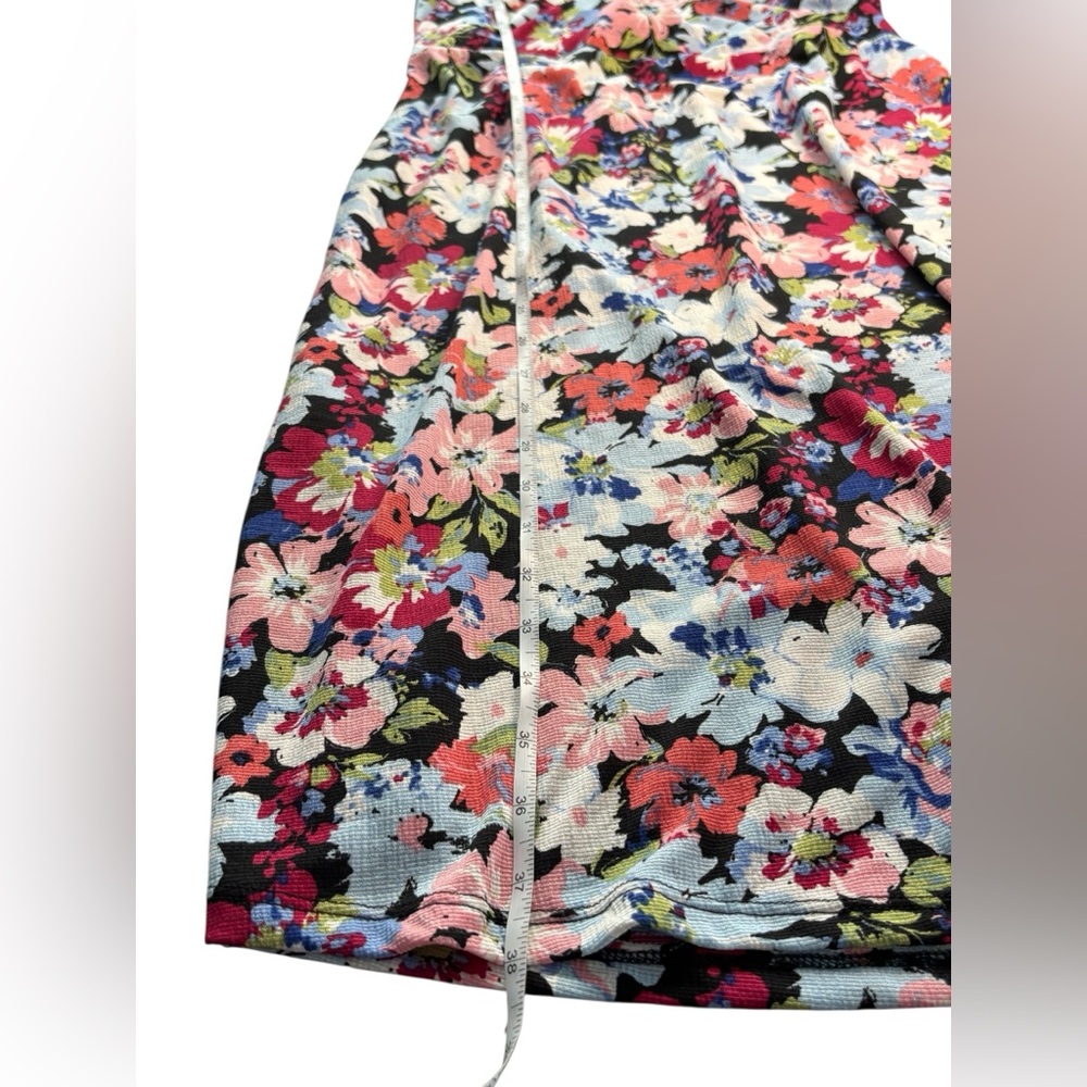 Suzy Shier Floral Fit & Flare Dress Open Back Cottagecore S Feminine Red Pink - Picture 5 of 12